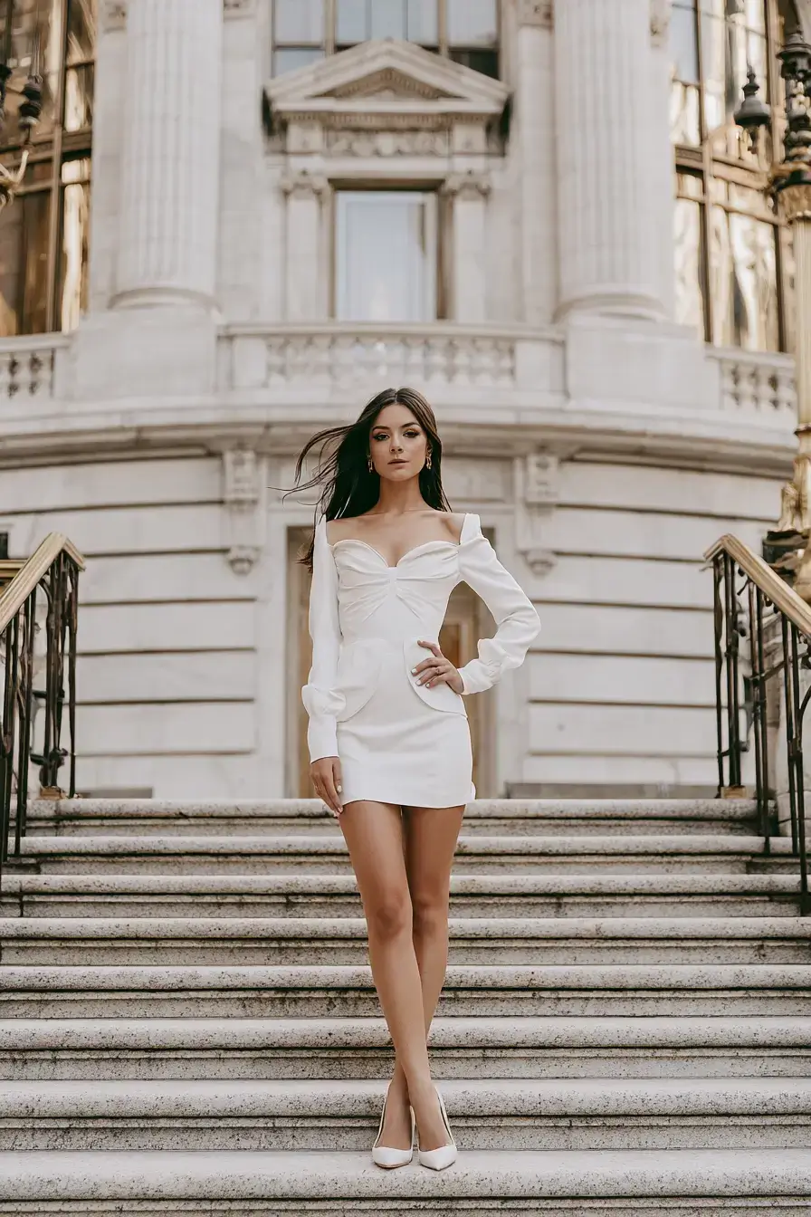 27 Fashionable Mini Wedding Dresses That Redefine Bridal Style 24 elegant courthouse bridal looks 1