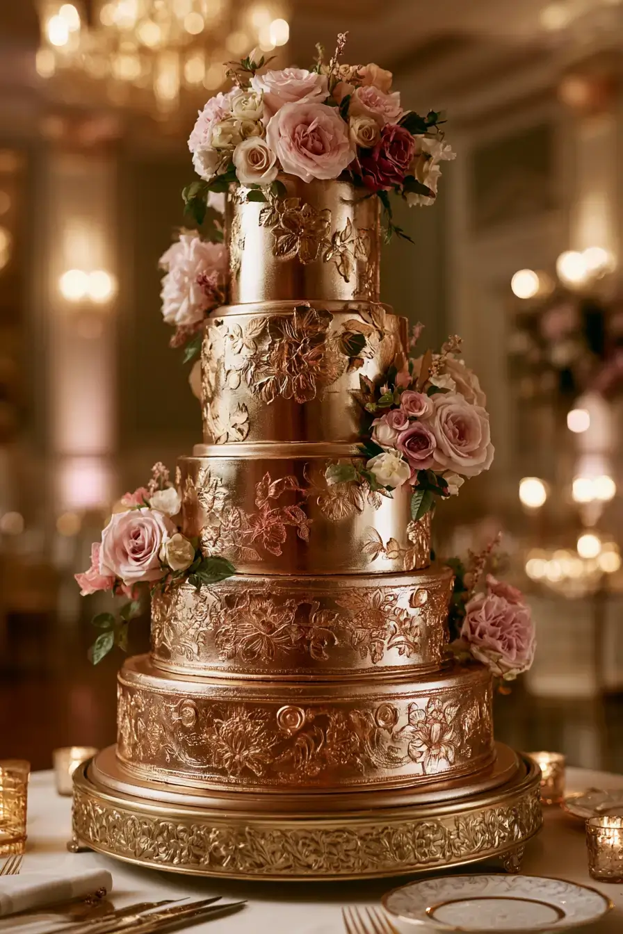 24 radiant metallic cake design 1