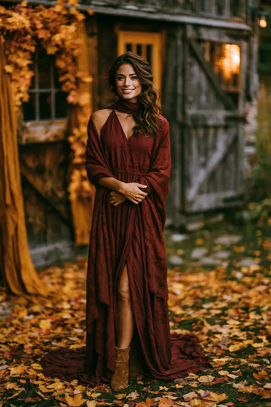 27 Barn Wedding Guest Outfit Ideas That Fit Any Season 25 autumn wedding guest inspiration 1