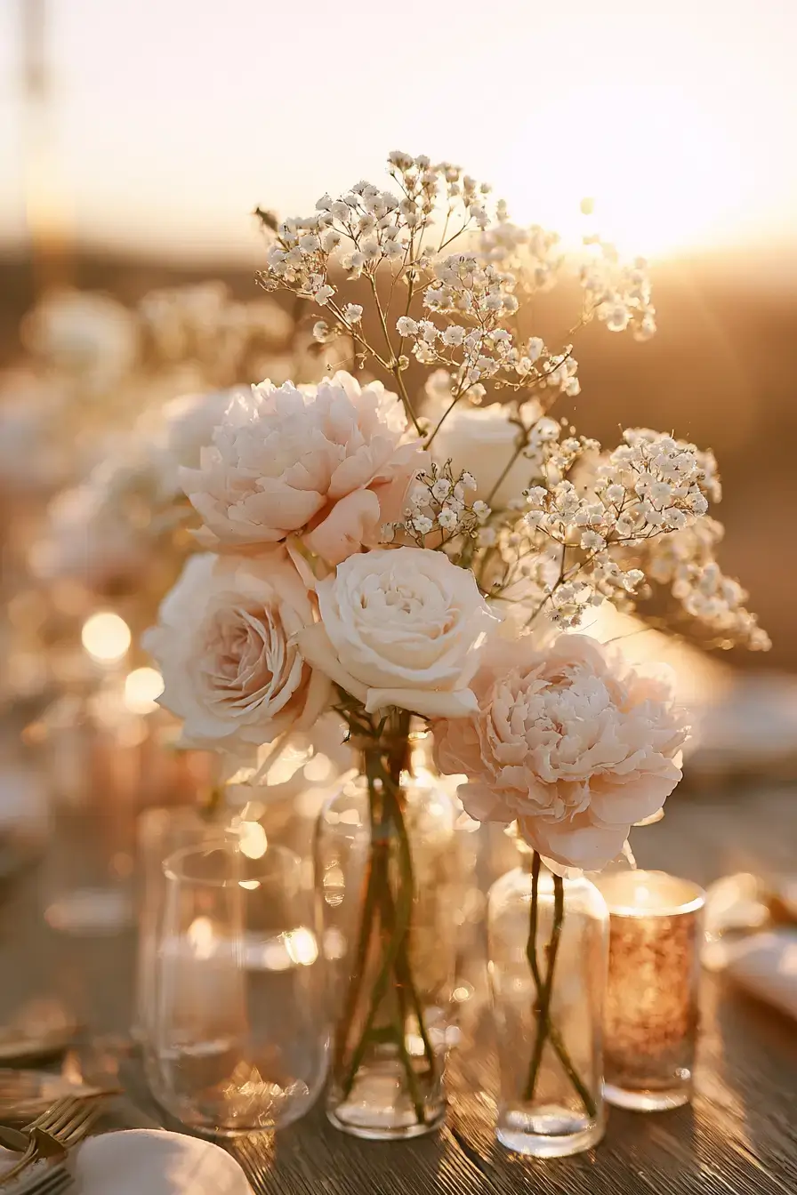 27 Bud Vase Wedding Centerpiece Ideas for Elegant Receptions 27 dreamy wedding vase inspiration 1
