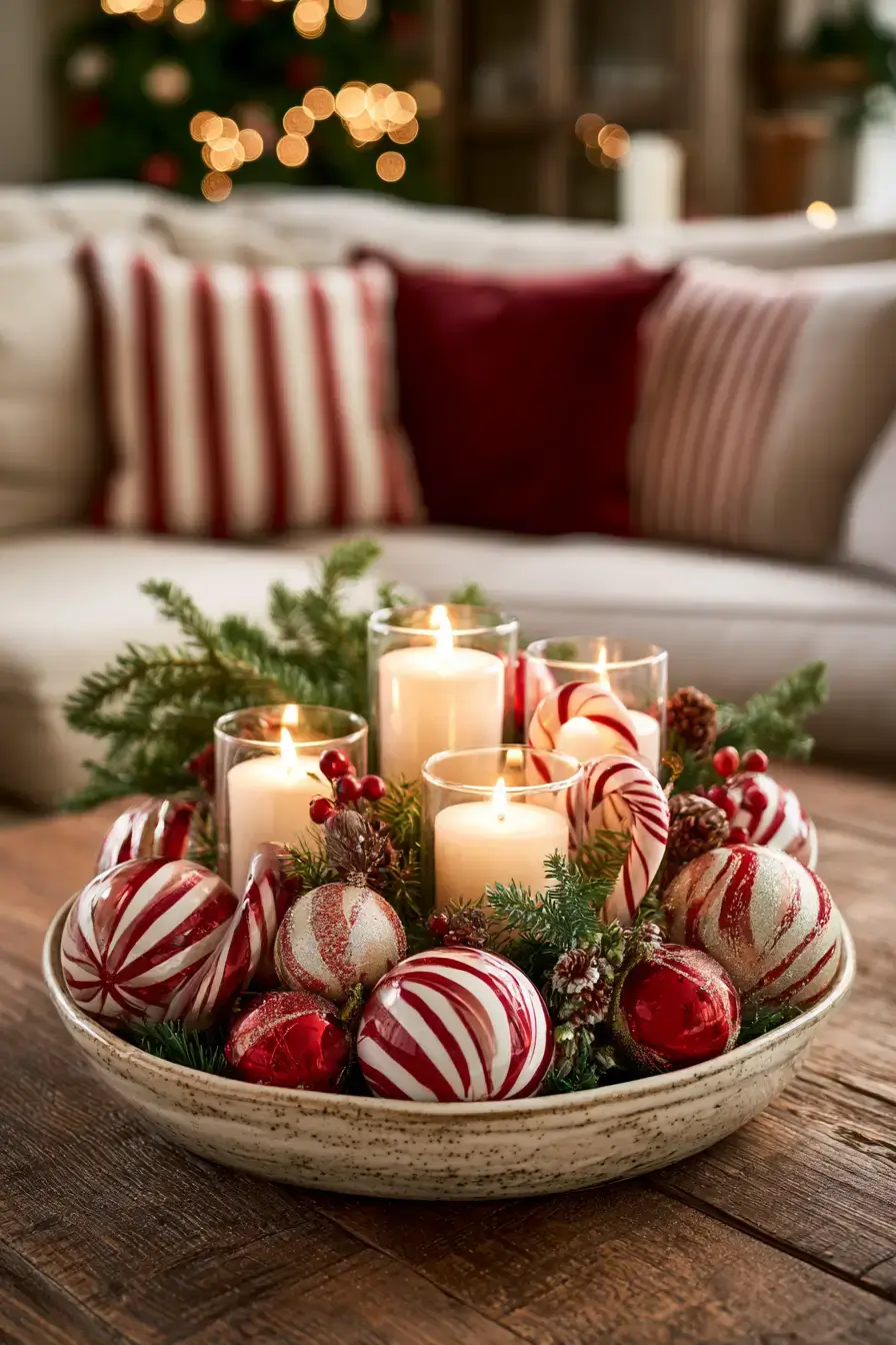 27 Candy Cane Centerpiece Ideas for Cozy Holiday Gatherings 27 holiday candy cane decorating inspiration 1