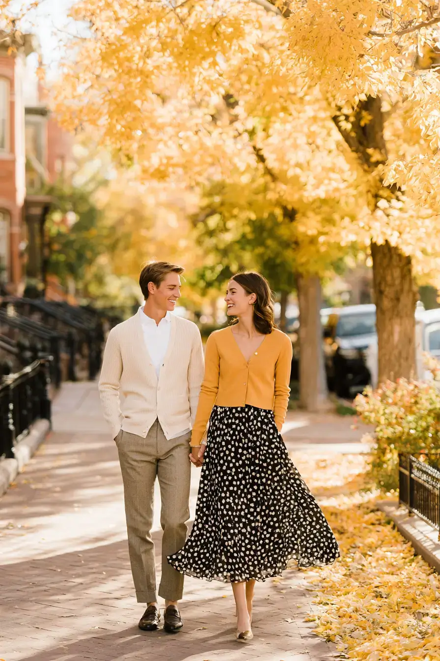27 Stunning Fall Engagement Outfit Ideas for Picture Perfect Photos 5 j crew elegant autumn style 1