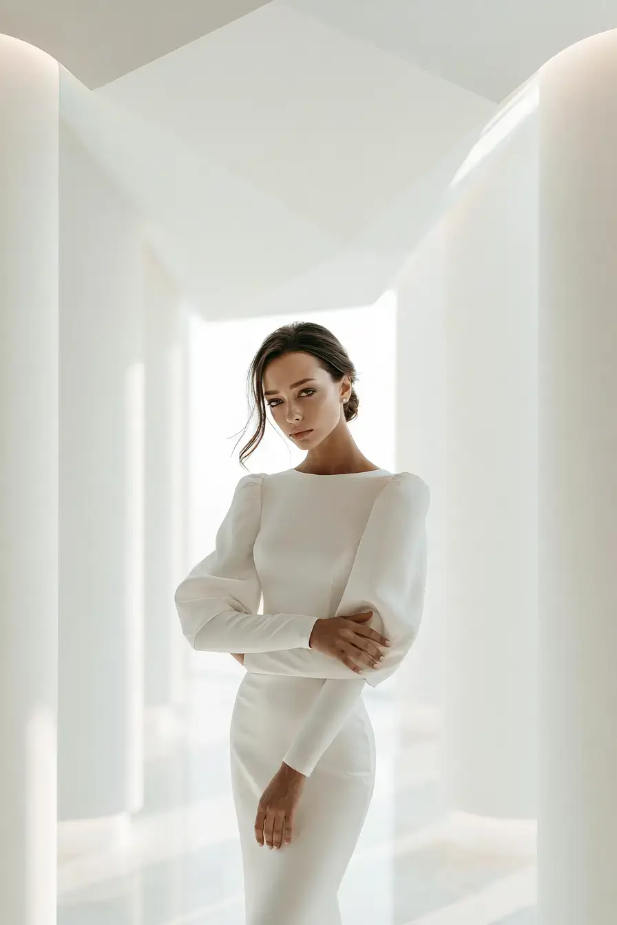 27 Breathtaking Satin Wedding Dresses with Sleeves for Classic Elegance 5 refined modest satin elegance 1