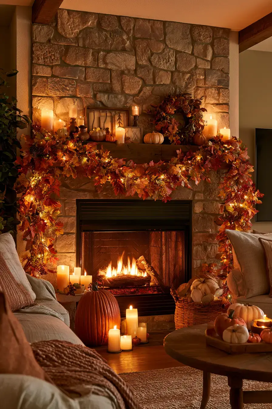 6 colorful autumn garland decorating ideas 1