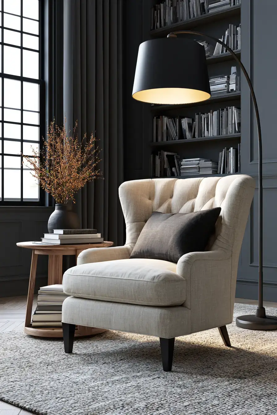 27 Reading Chair Ideas to Make Your Home Feel Extra Cozy 7 crate barrel reading room ideas 1