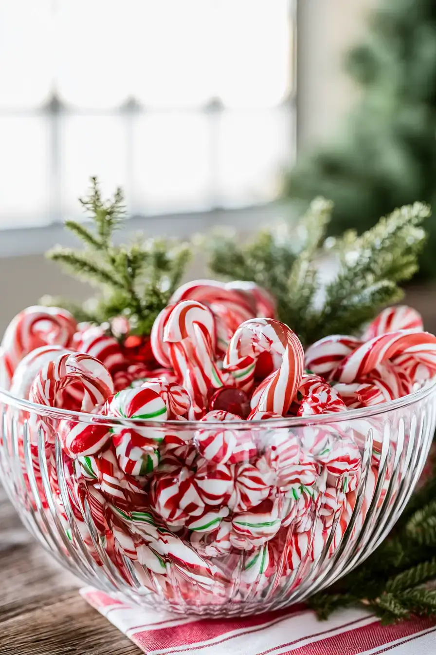 27 Candy Cane Centerpiece Ideas for Cozy Holiday Gatherings 7 peppermint christmas centerpiece style 1