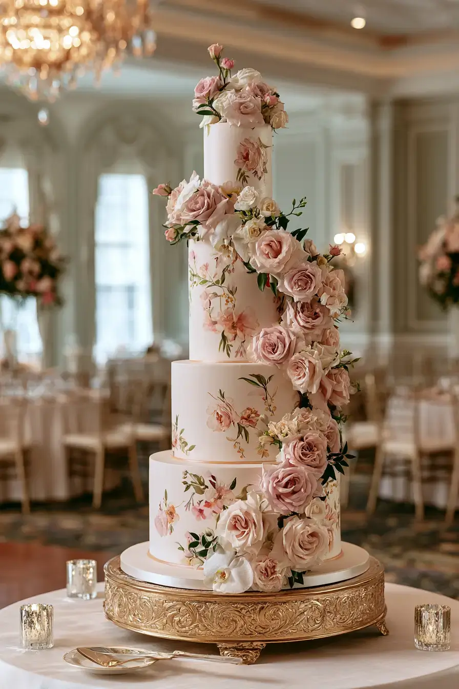 7 timeless bridal bloom cake 1