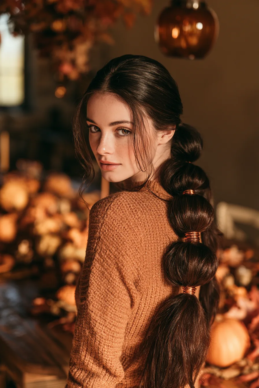 10 modern thanksgiving bubble ponytail 1