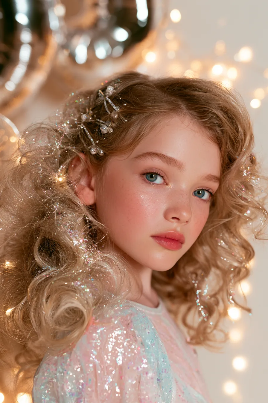 27 Magical Birthday Hairstyles for Kids 11 dazzling glitter party styles 1