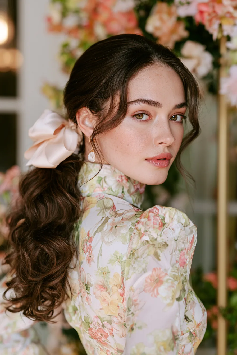 12 charming satin ribbon ponytail 1