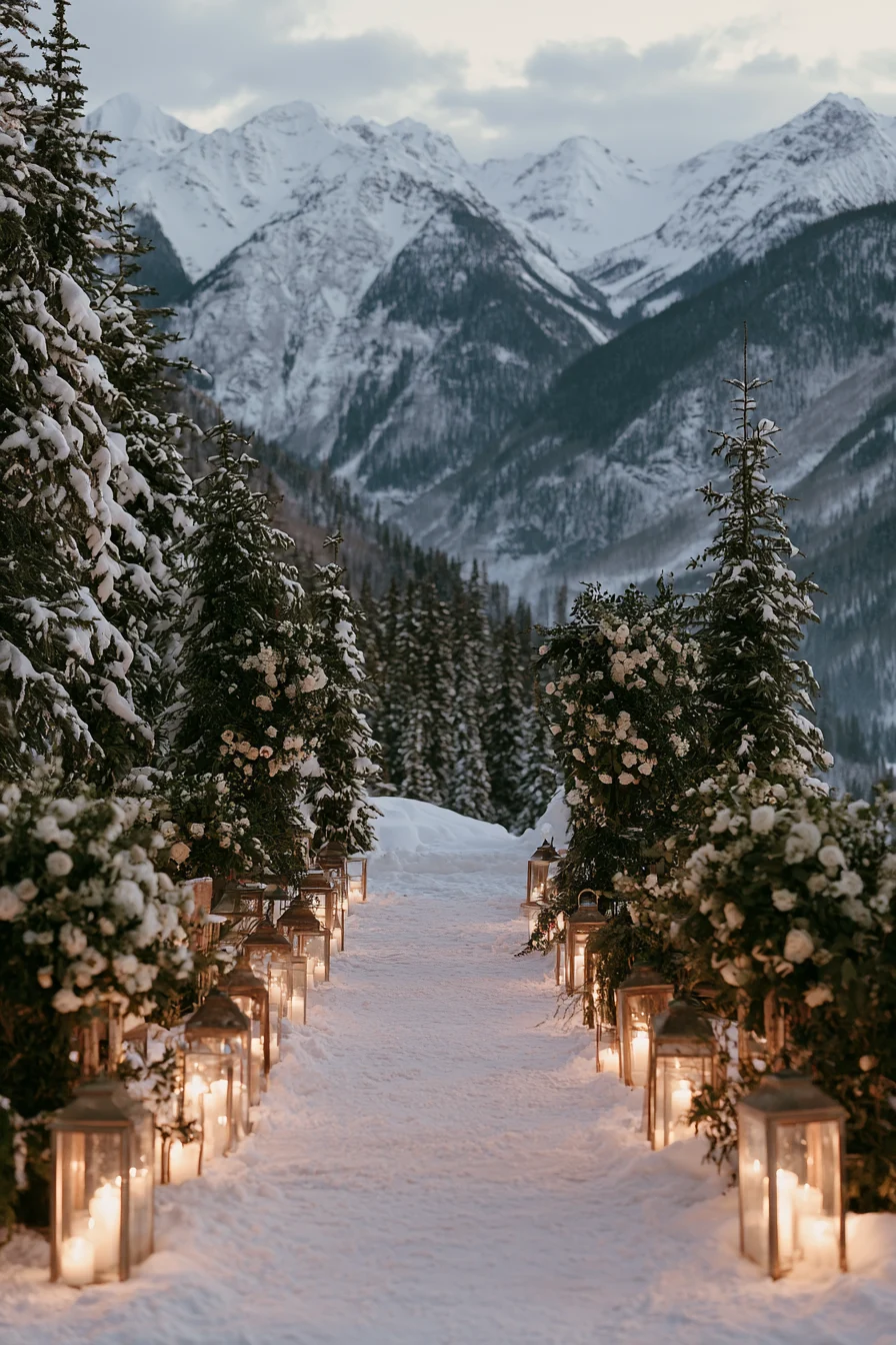 27 Cozy Winter Wedding Ideas For Dream Weddings 12 enchanting snowy ceremony 1