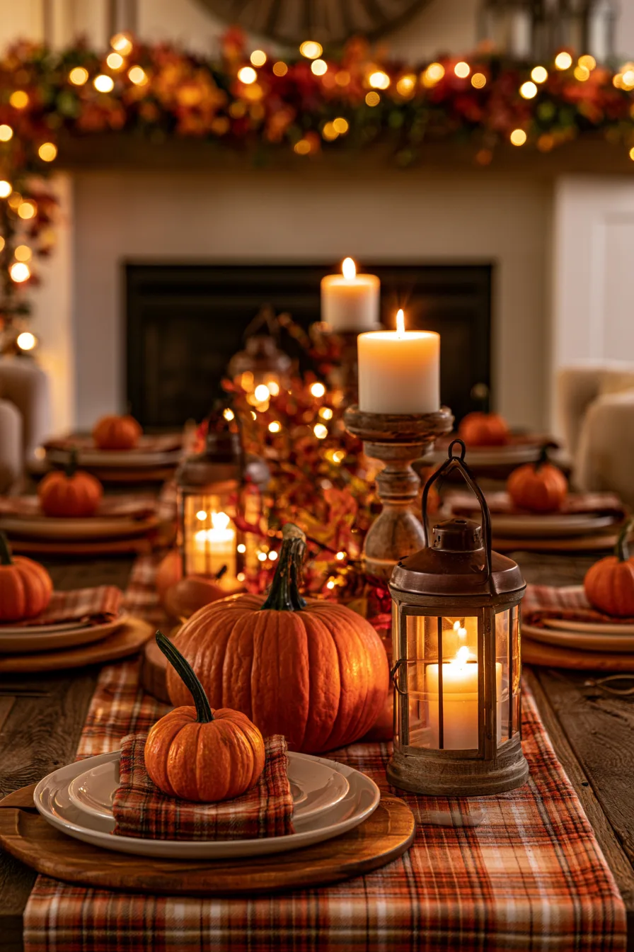 12 plaid thanksgiving birthday decor 1