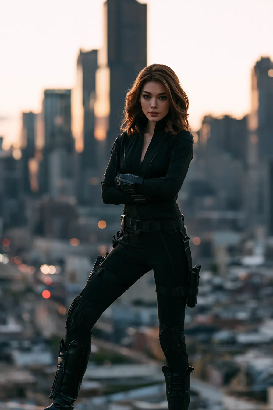 27 Black Halloween Costumes For A Spooky Look 12 sleek black widow glamour 1