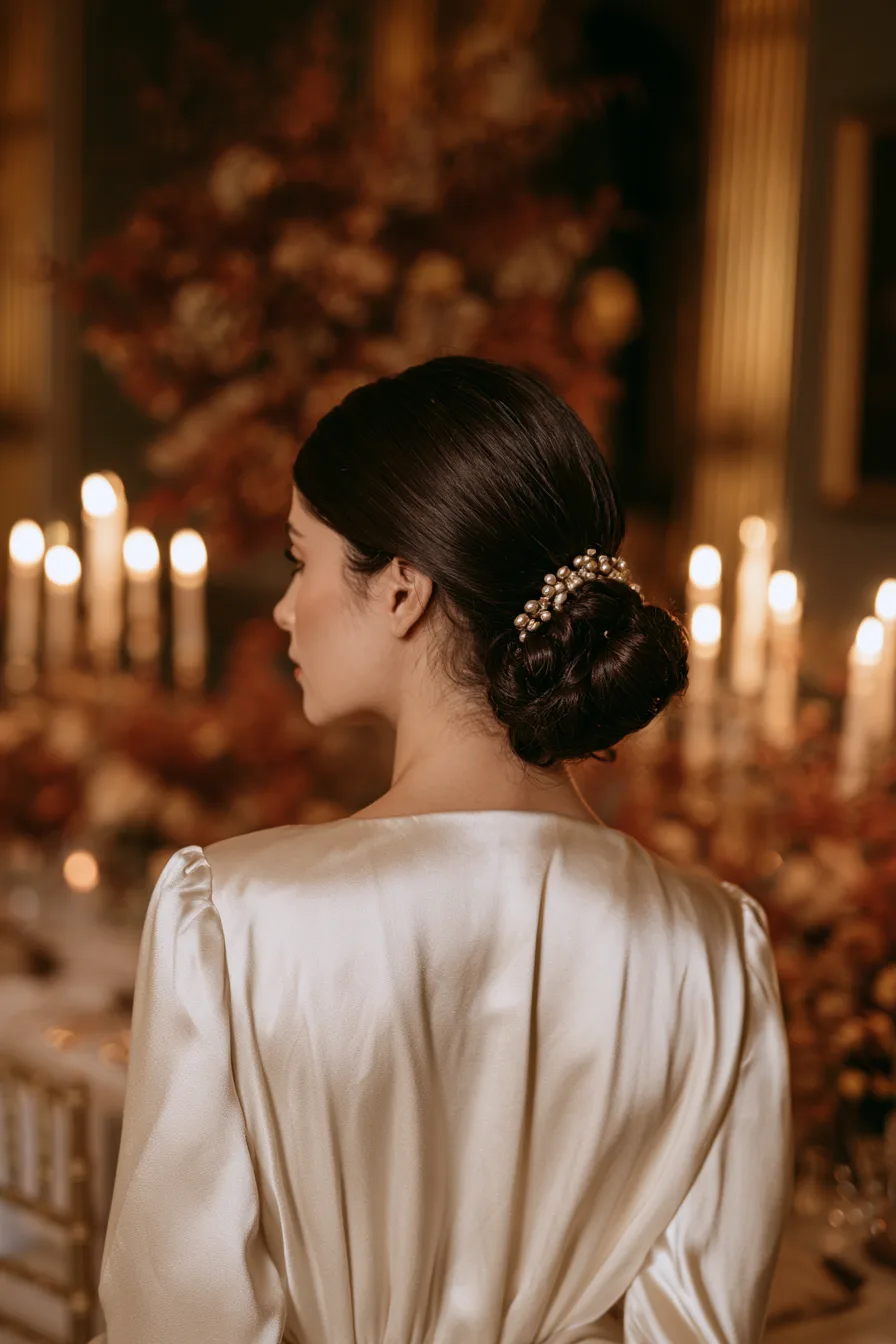 14 classic relaxed low chignon 1