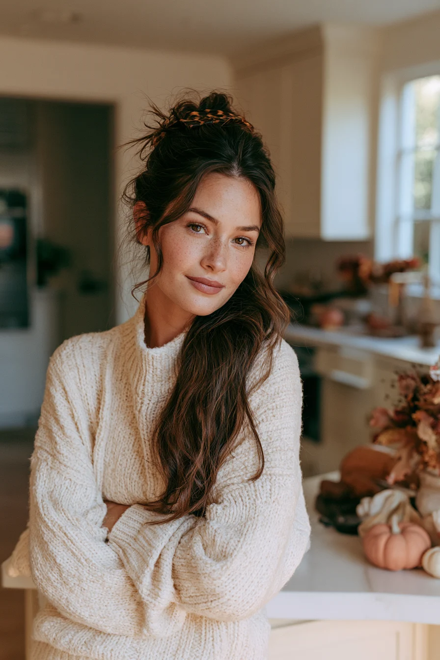 14 easy seasonal clip updo 1