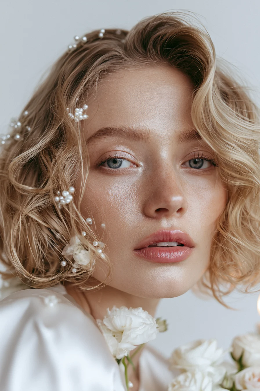 14 elegant pearl bob details 1