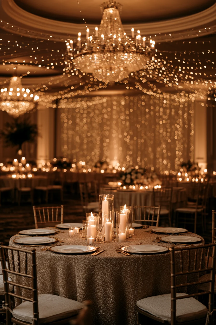 27 Cozy Winter Wedding Ideas For Dream Weddings 15 dreamy winter lighting 1
