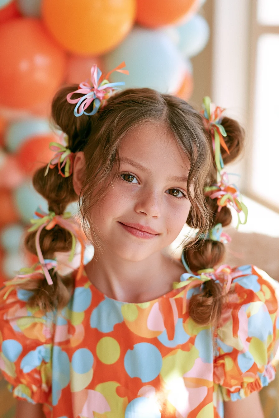 27 Magical Birthday Hairstyles for Kids 16 fun bubble braid hairstyles 1