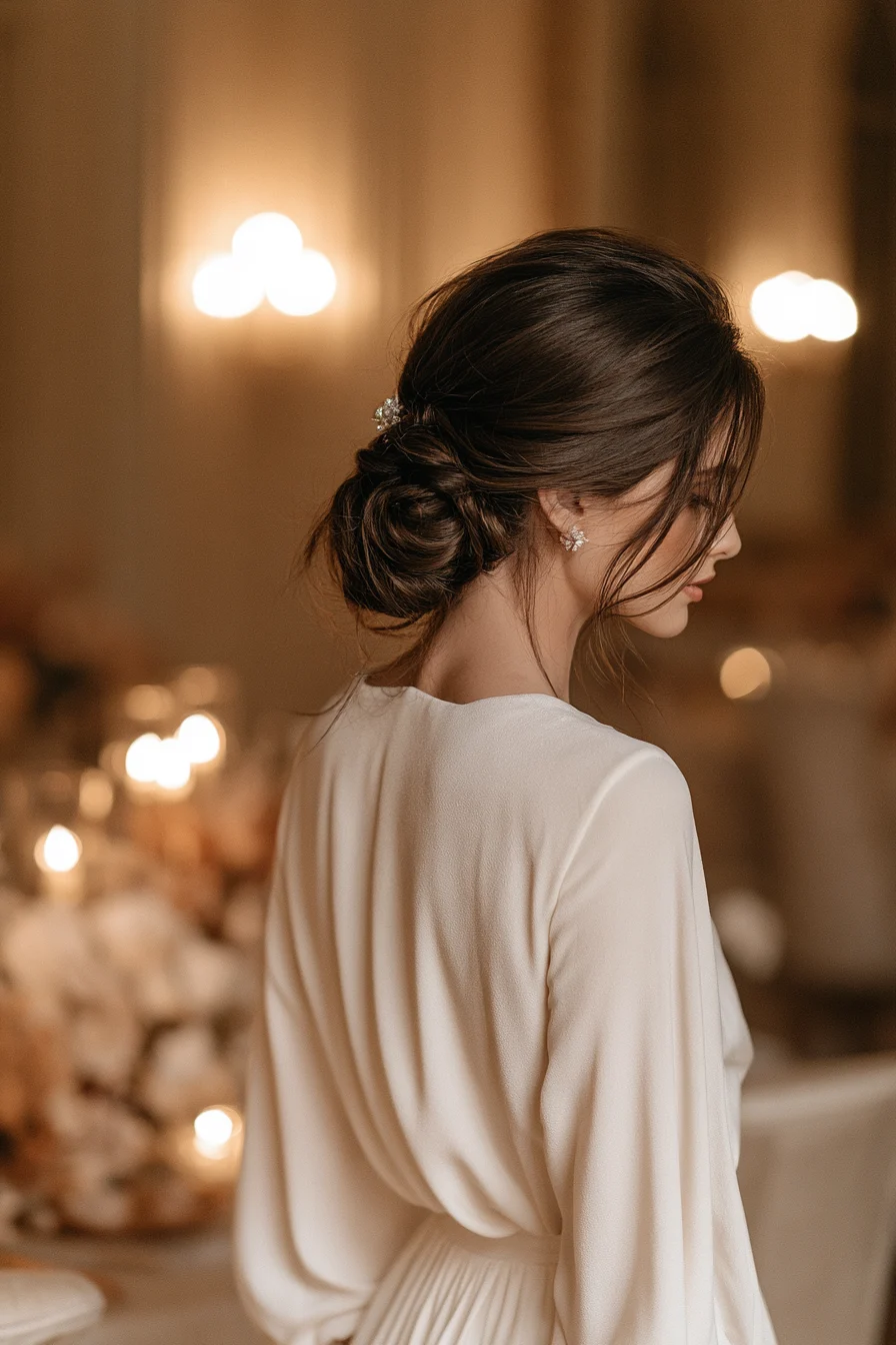 16 graceful soft tucked updo 1