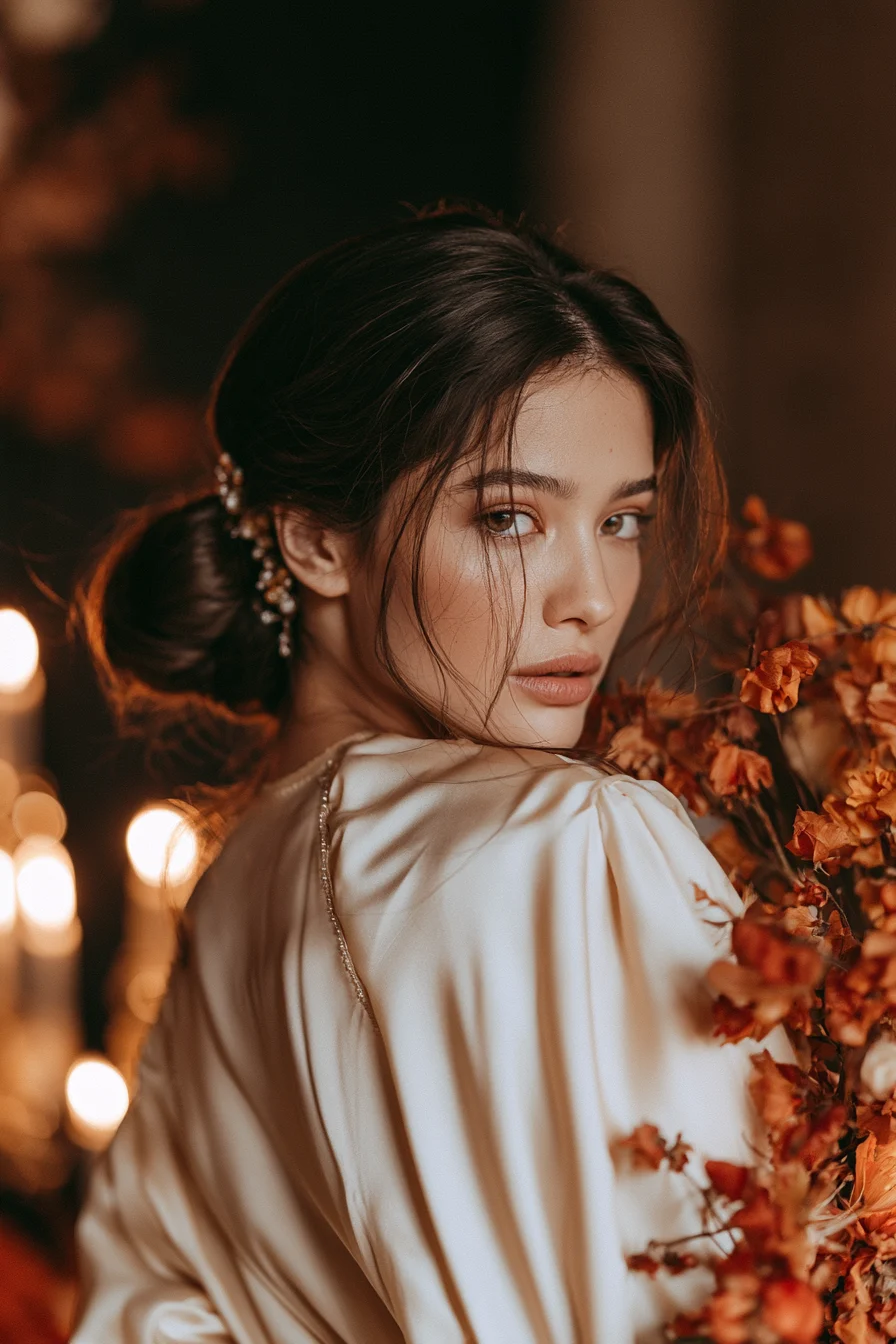16 sophisticated autumn chignon 1