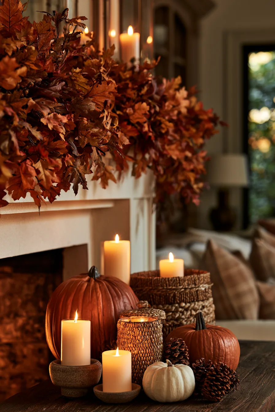 17 beautiful autumn leaf mantle 1