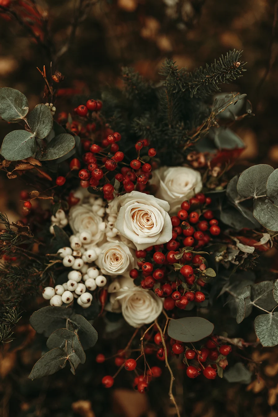 27 Vibrant Fall Wedding Flowers 17 berry branch wedding charm 1