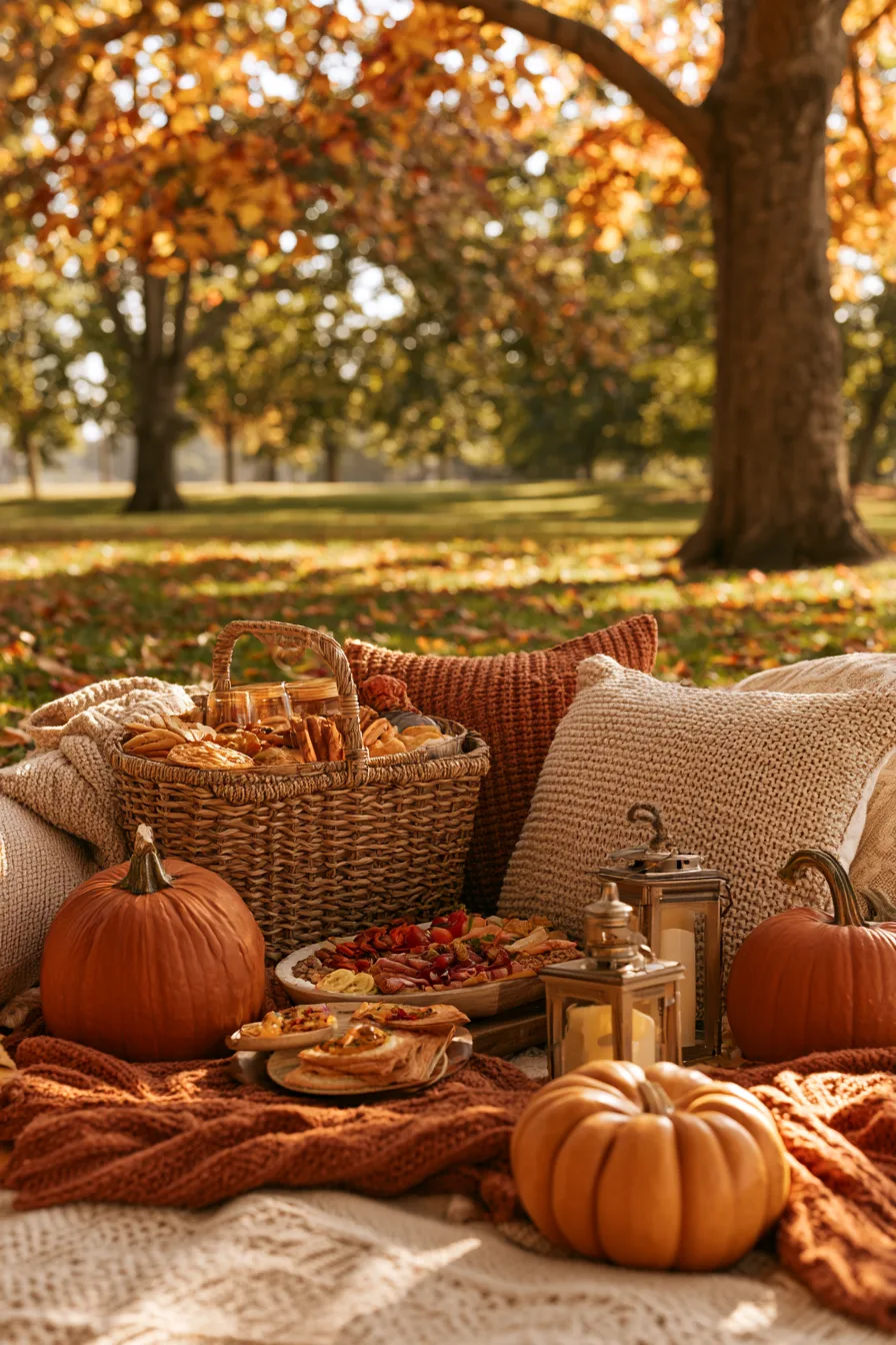 17 cozy pumpkin birthday picnic 1