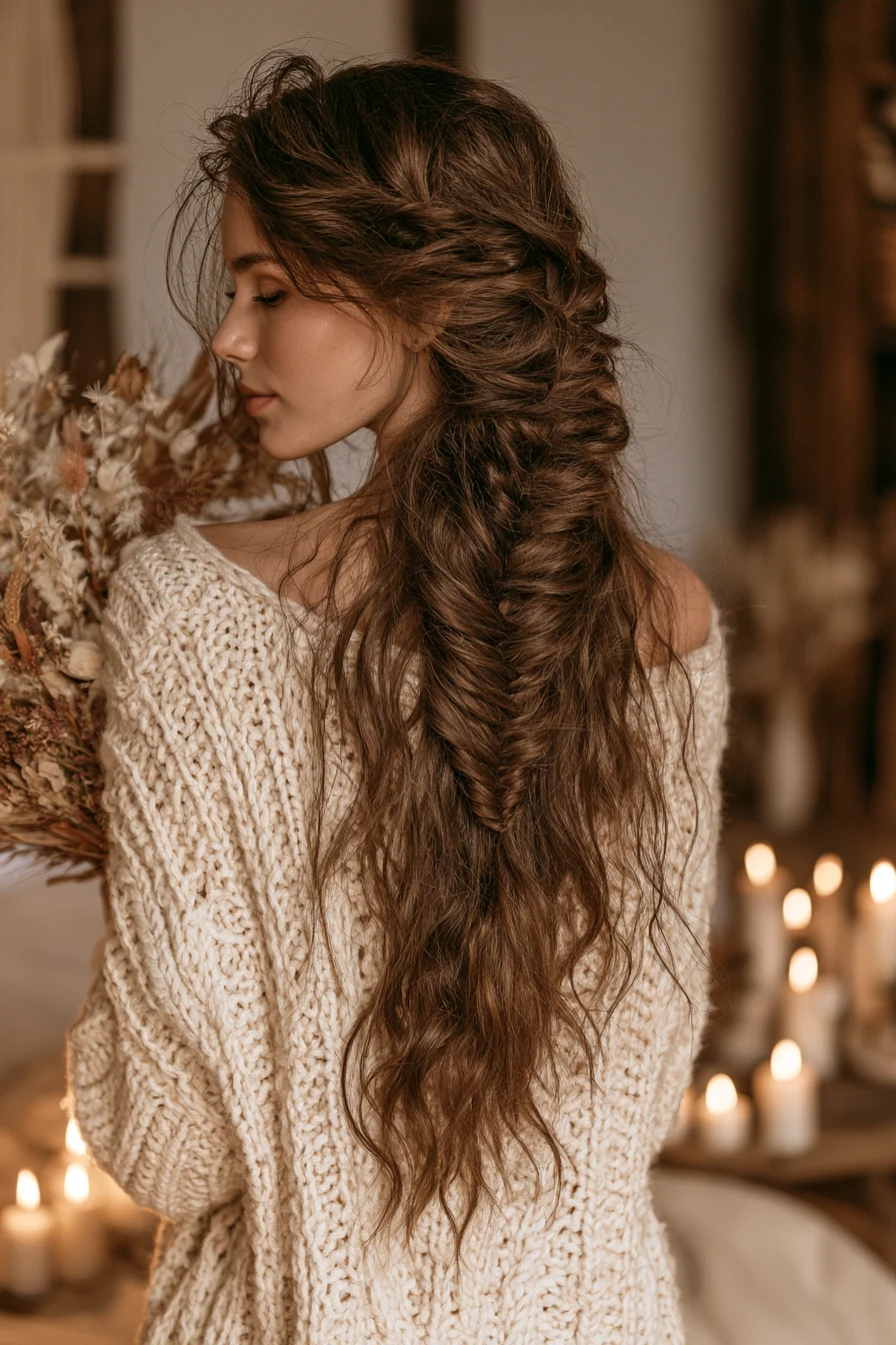 27 Cozy Hairstyles For Comfy Chic Style 17 delicate fishtail braid style 1
