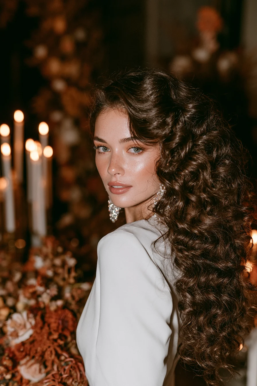 17 glamorous swept bridal curls 1
