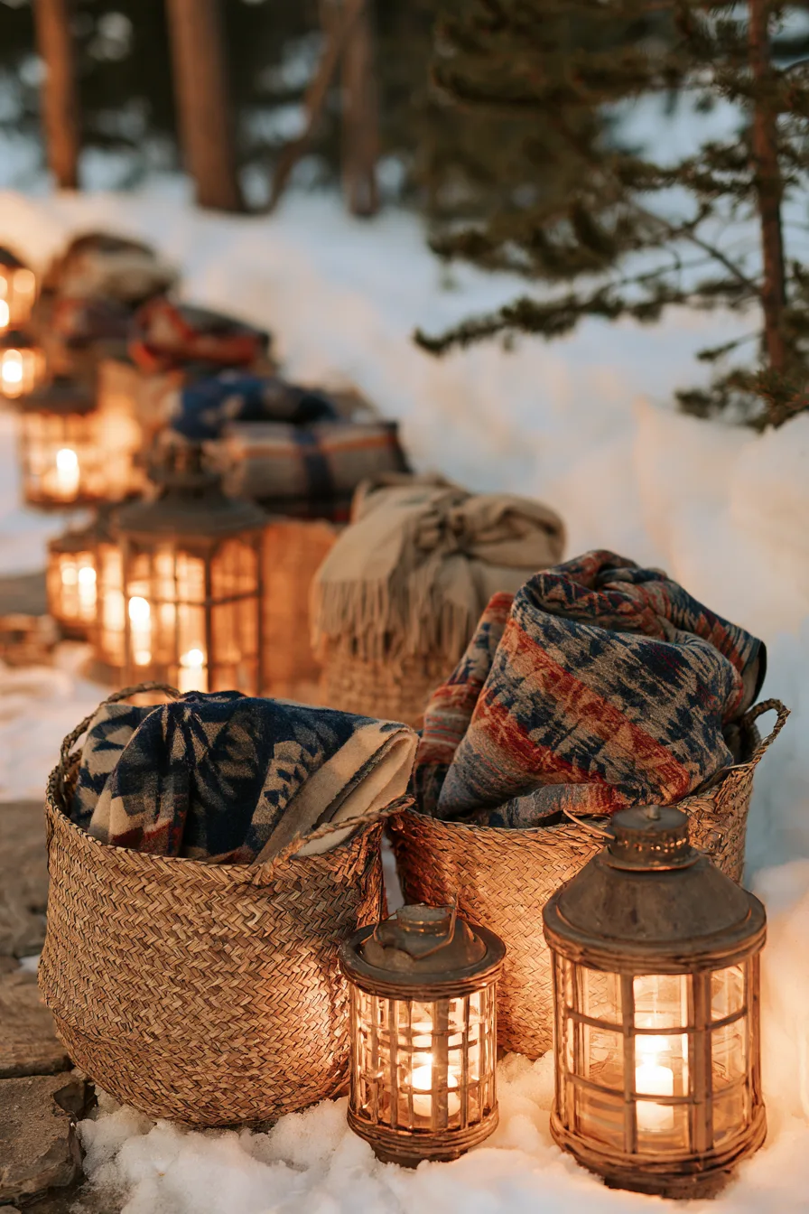 27 Cozy Winter Wedding Ideas For Dream Weddings 18 classic pendleton wedding blankets 1