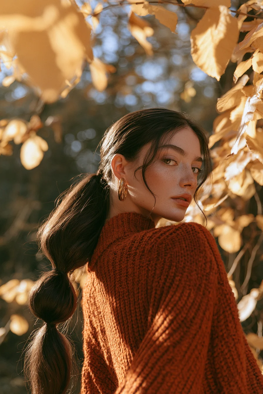 18 fun autumn bubble ponytail 1