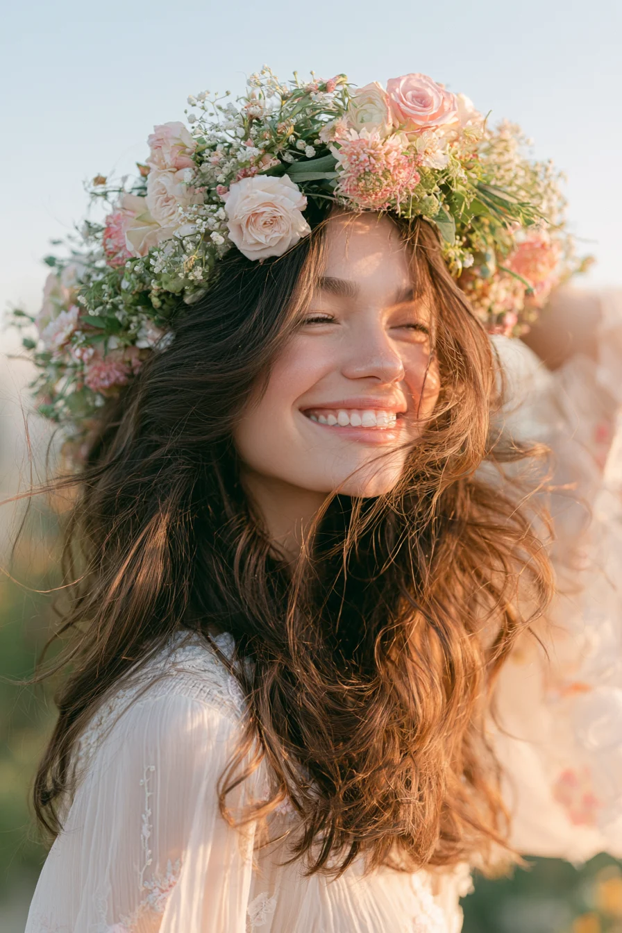 18 magical floral crown hairstyle