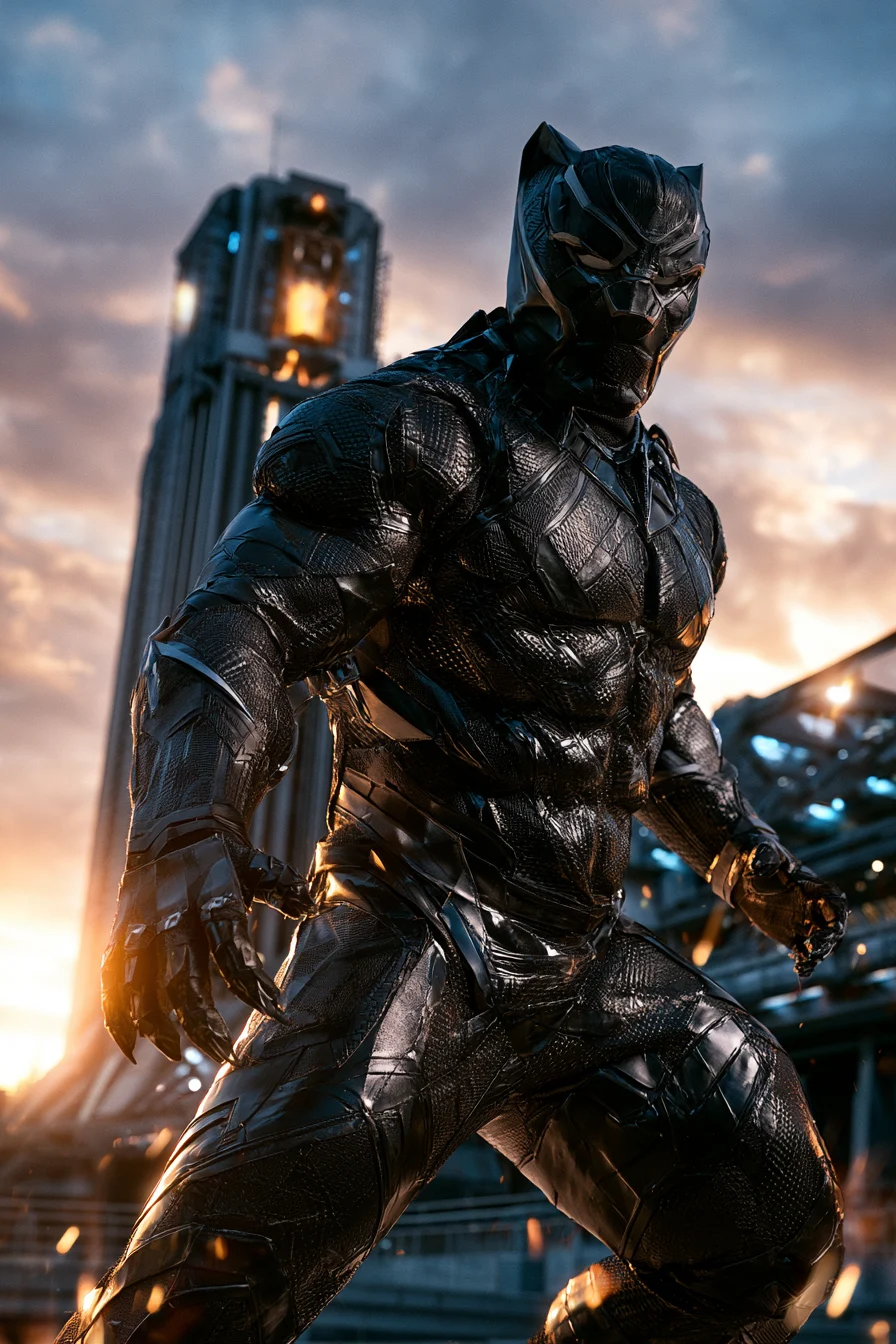 27 Black Halloween Costumes For A Spooky Look 19 heroic black panther costume 1