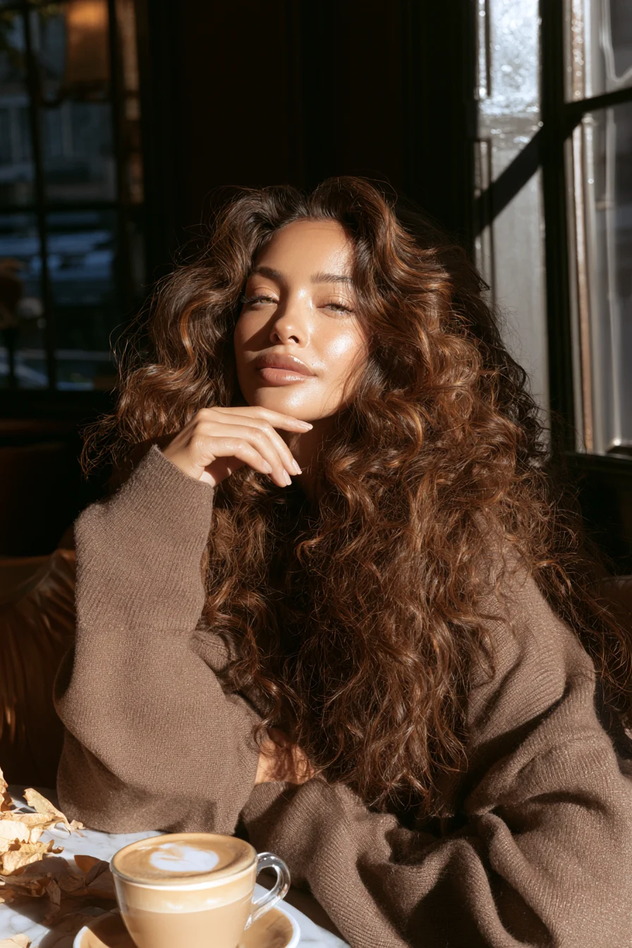 19 luxurious caramel curl style 1