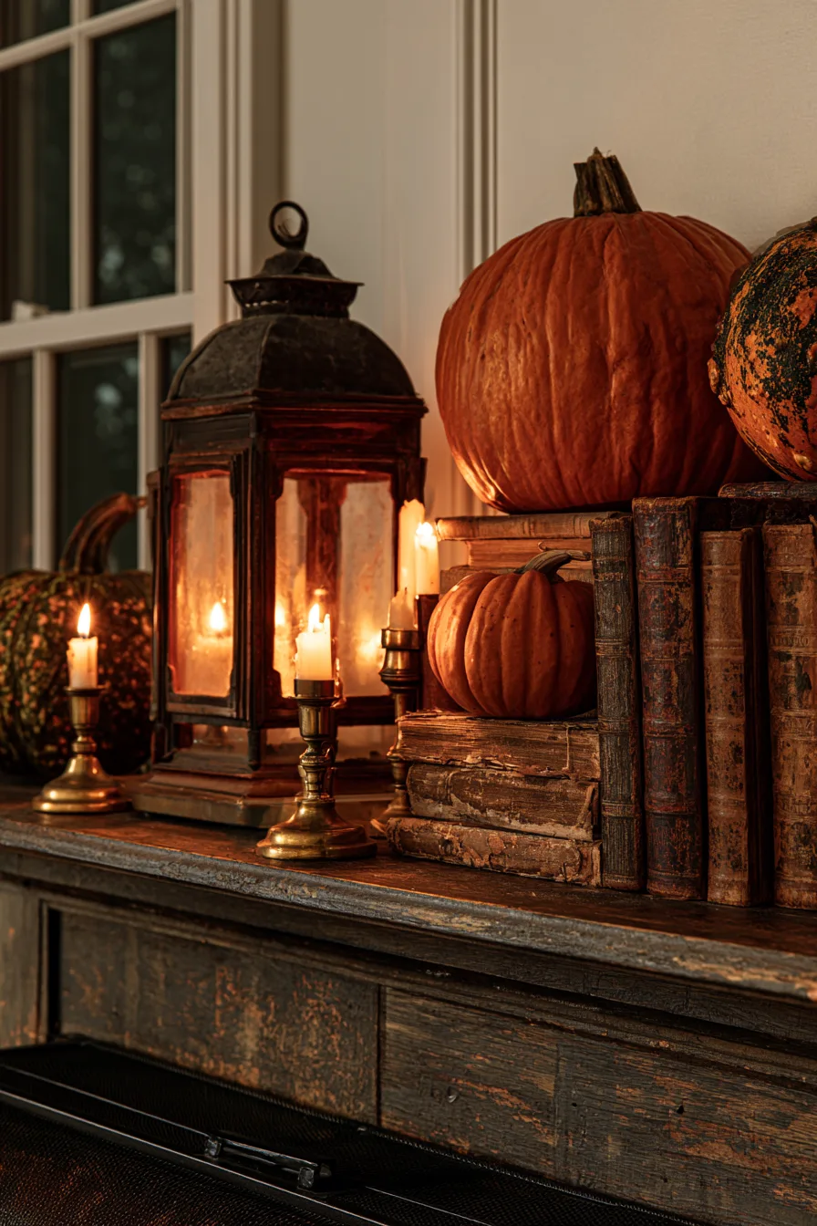 19 nostalgic vintage halloween mantle 1