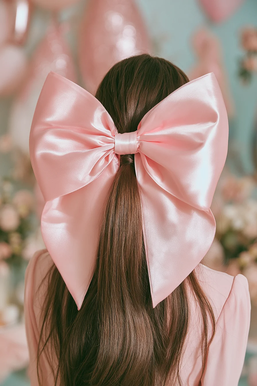 19 sweet oversized bow ponytail 1