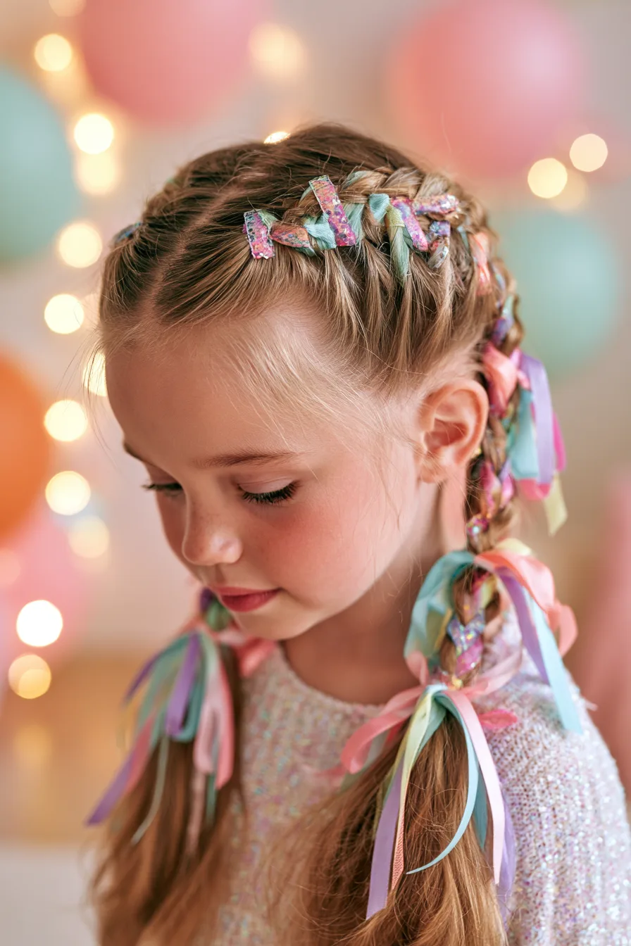 27 Magical Birthday Hairstyles for Kids 2 dreamy sparkle party styles 1