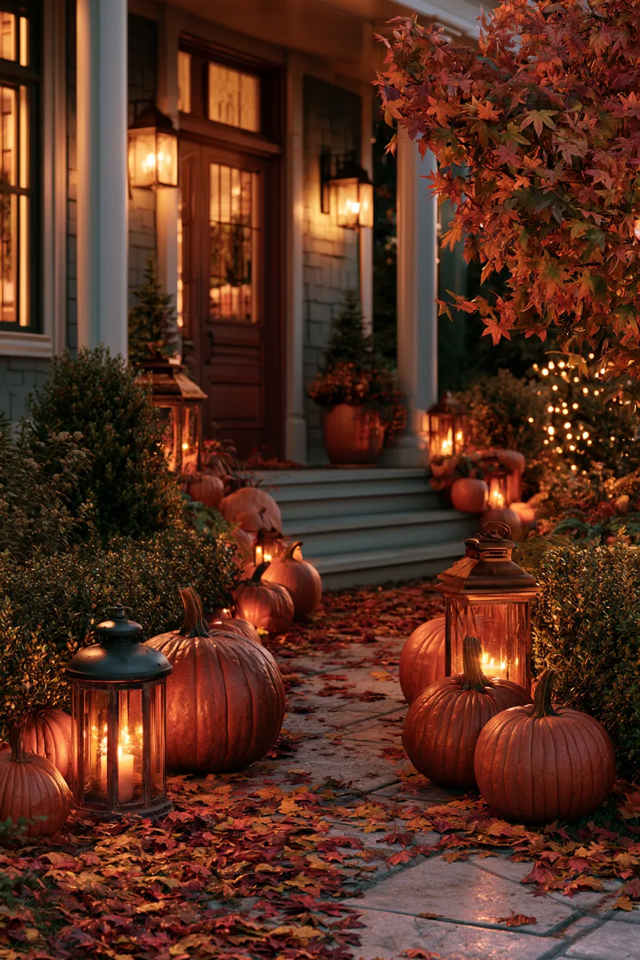 27 Budget Friendly Outdoor Halloween Decor Ideas 2 target pumpkin walkway charm 1