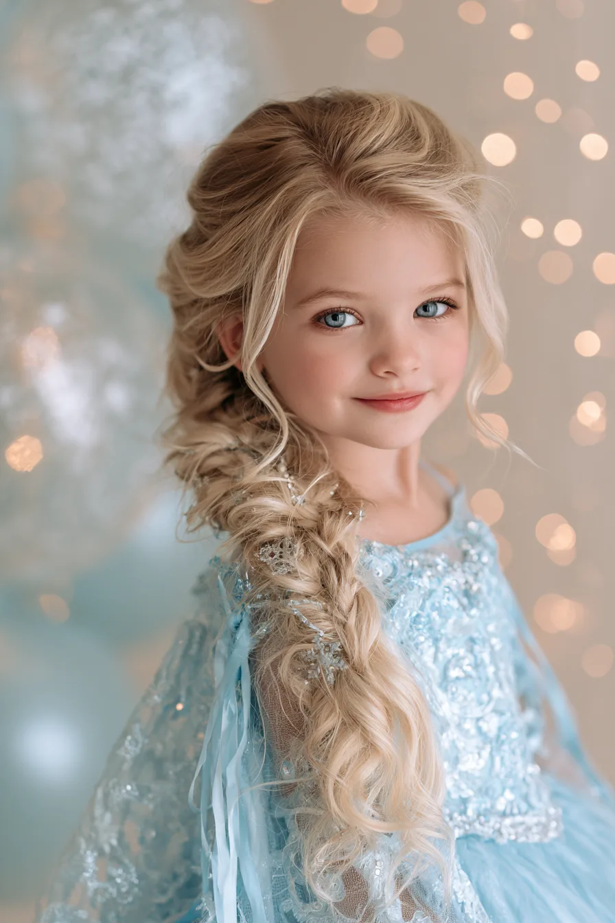 27 Magical Birthday Hairstyles for Kids 20 dreamy frozen birthday styles 1