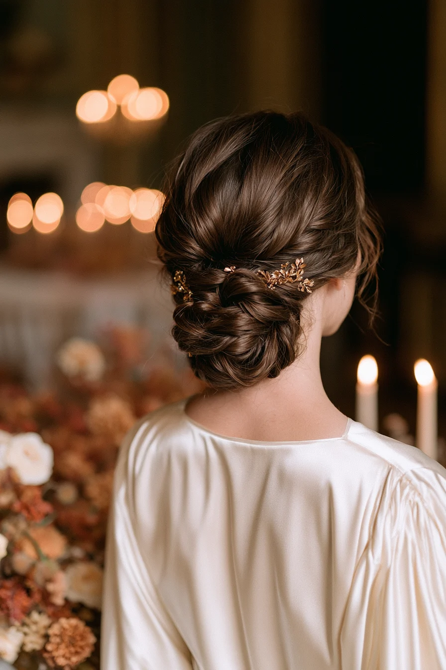20 refined twisted bridal bun 1