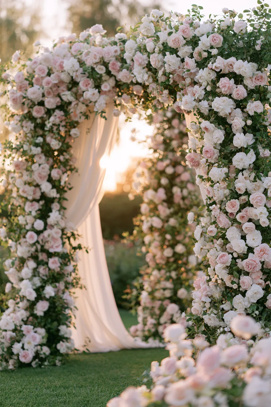 27 Modern Morning Wedding Ideas 20 stunning floral wedding structure 1