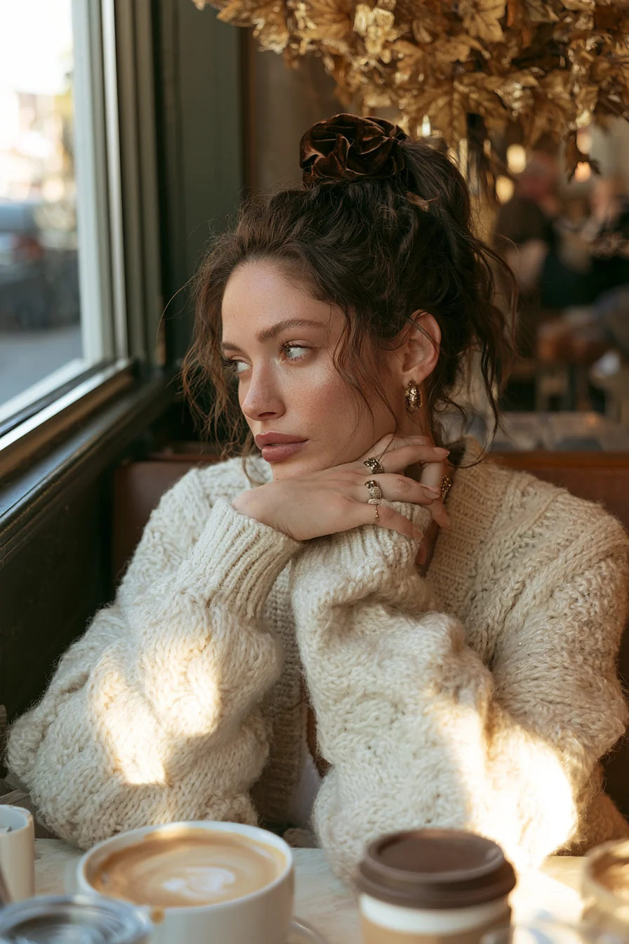 21 chic oversized scrunchie ponytail 1