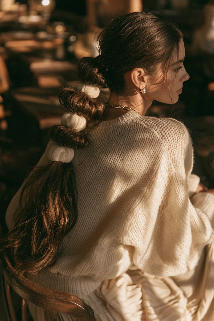 27 Cozy Hairstyles For Comfy Chic Style 22 playful bubble ponytail style 1