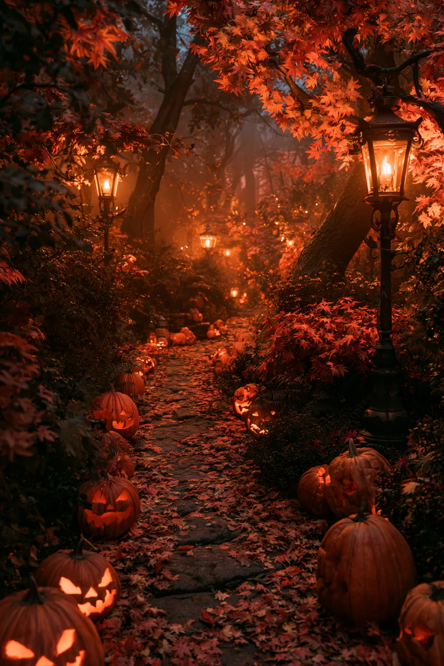 27 Budget Friendly Outdoor Halloween Decor Ideas 23 mystical fog halloween pathway 1