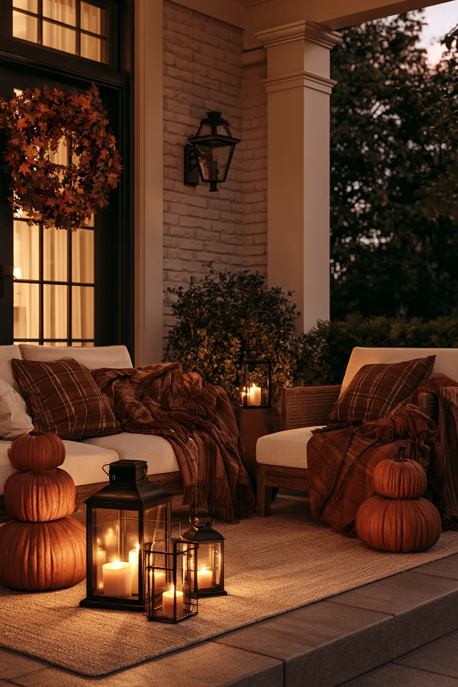 27 Budget Friendly Outdoor Halloween Decor Ideas 25 cozy halloween porch haven 1