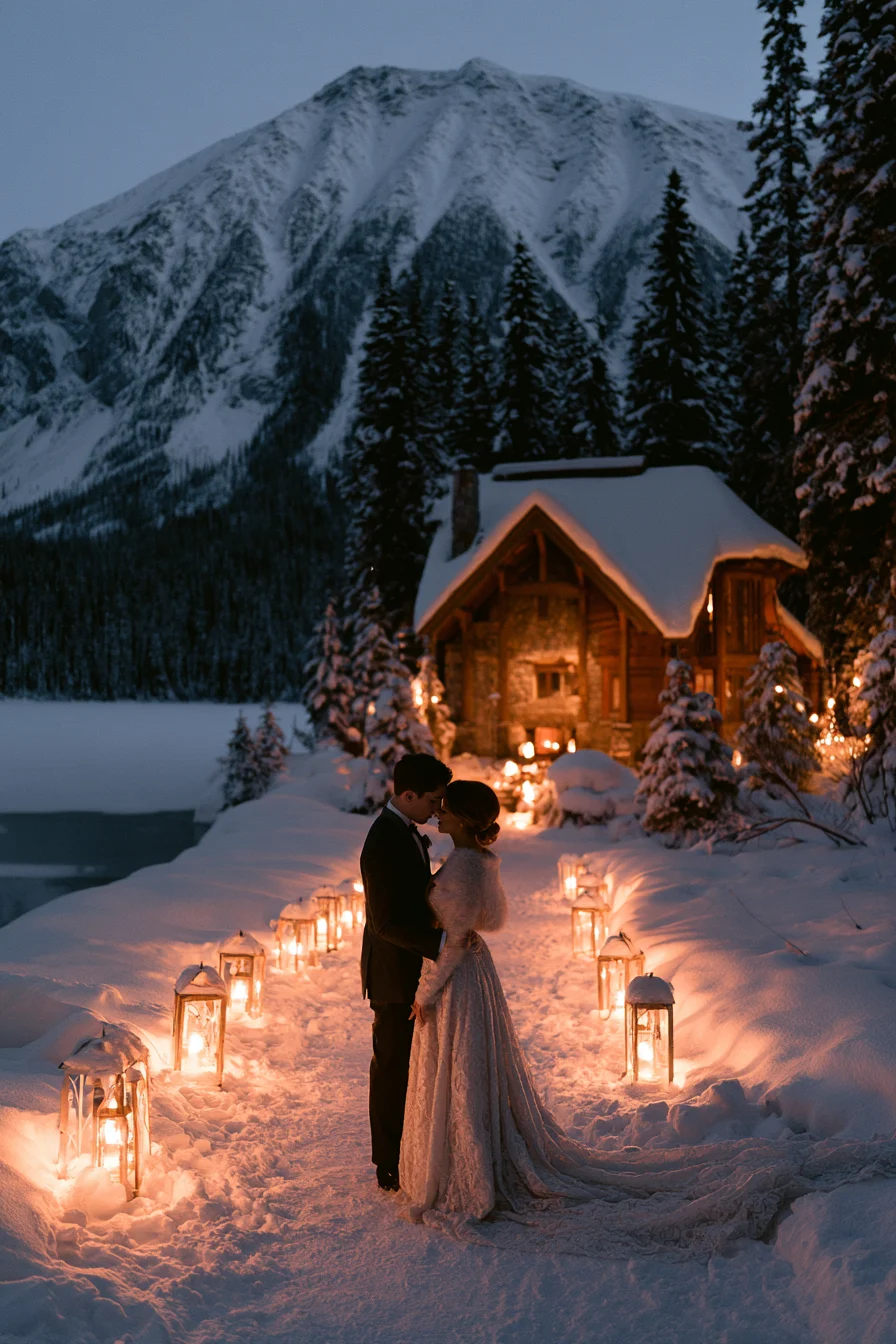 27 Cozy Winter Wedding Ideas For Dream Weddings 27 magical snowy wedding destination 1