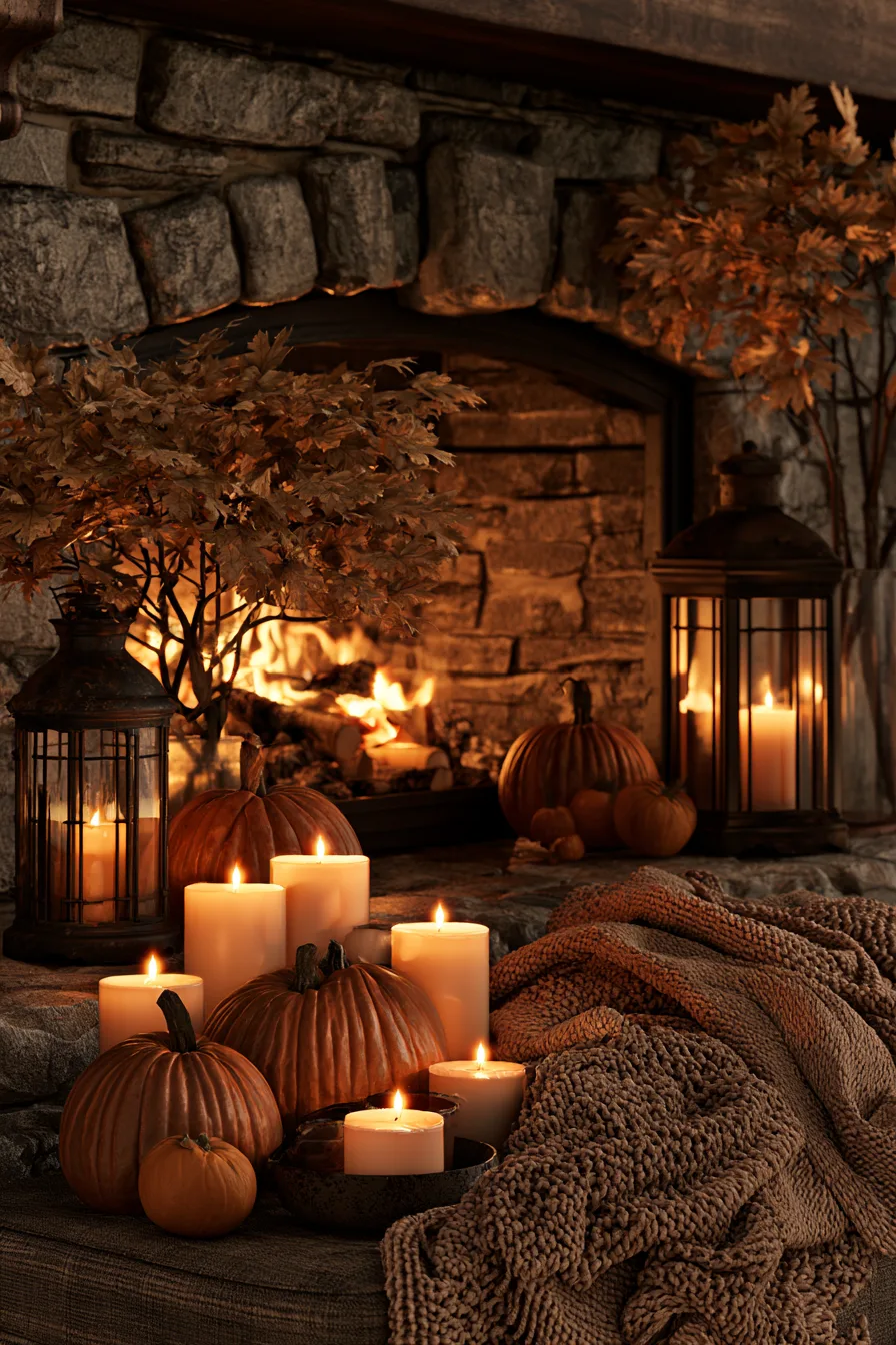 3 glowing autumn hearth display 1