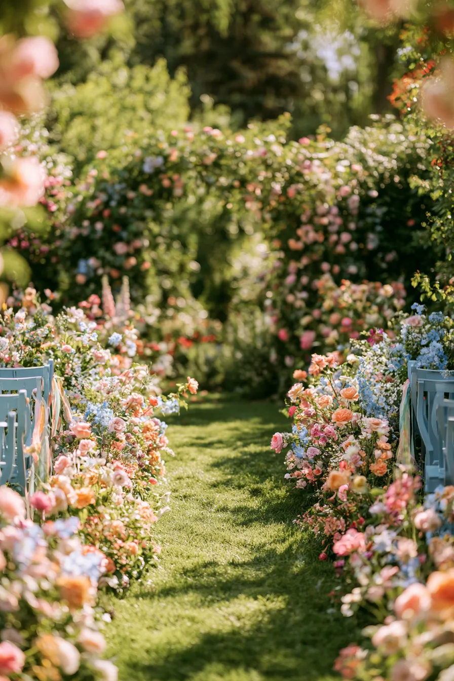 27 Modern Morning Wedding Ideas 5 blooming garden wedding 1
