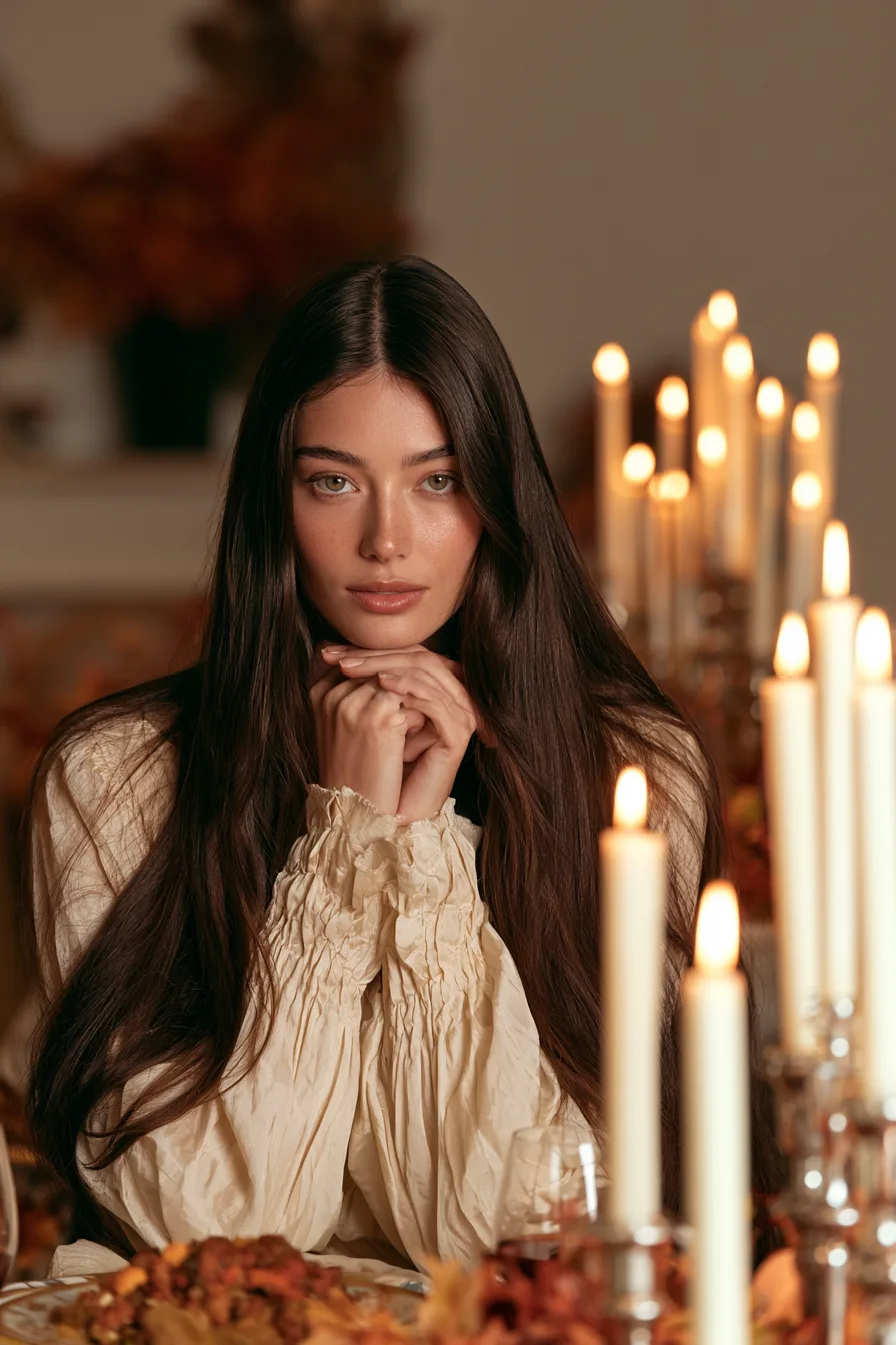 27 Chic Thanksgiving Hairstyles For Women 5 ghd polished holiday hair 1