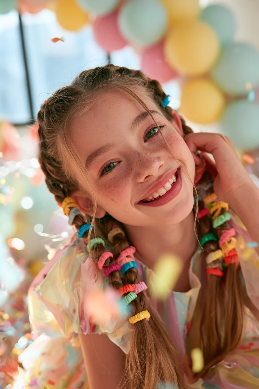 27 Magical Birthday Hairstyles for Kids 5 playful braided birthday hair 1
